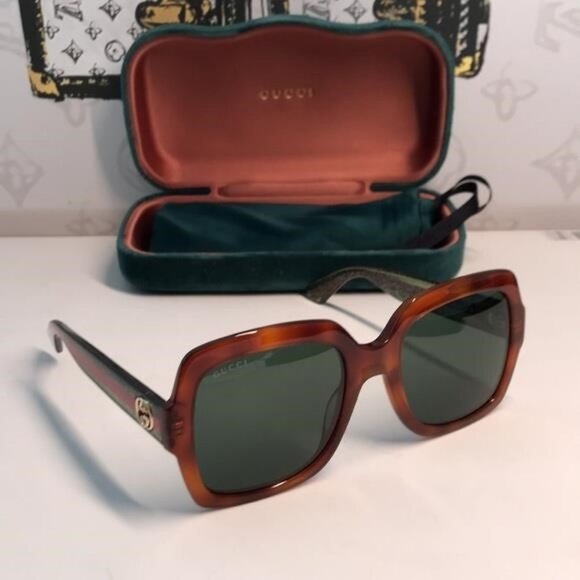 New  Authentic Gucci GG0036SA 003 Oversized Square Sunglasses ✨ - Picture 5 of 12